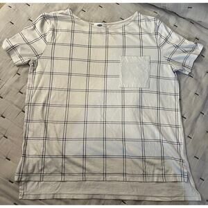 Old Navy Plaid Tee small